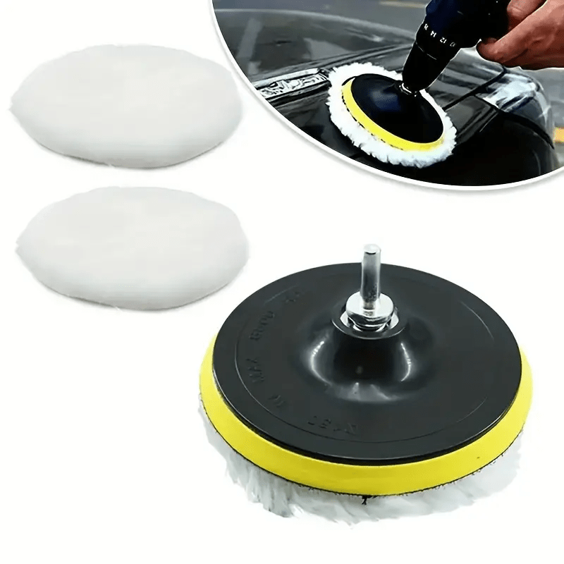 5 Pack Car Polishing Set Waxing Sponge Disc Plush Pads for Car Detailing