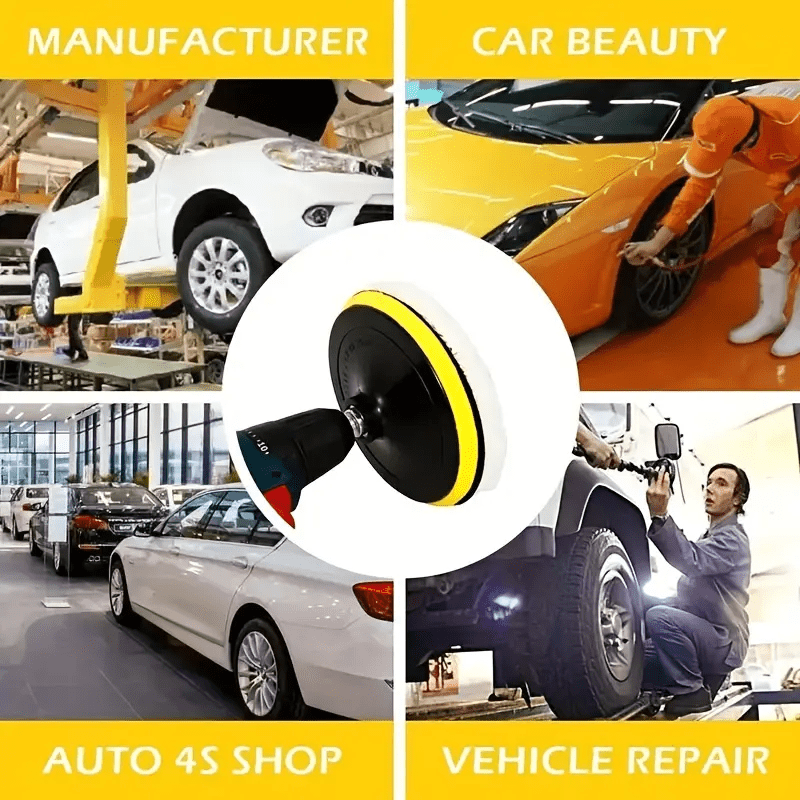 5 Pack Car Polishing Set Waxing Sponge Disc Plush Pads for Car Detailing