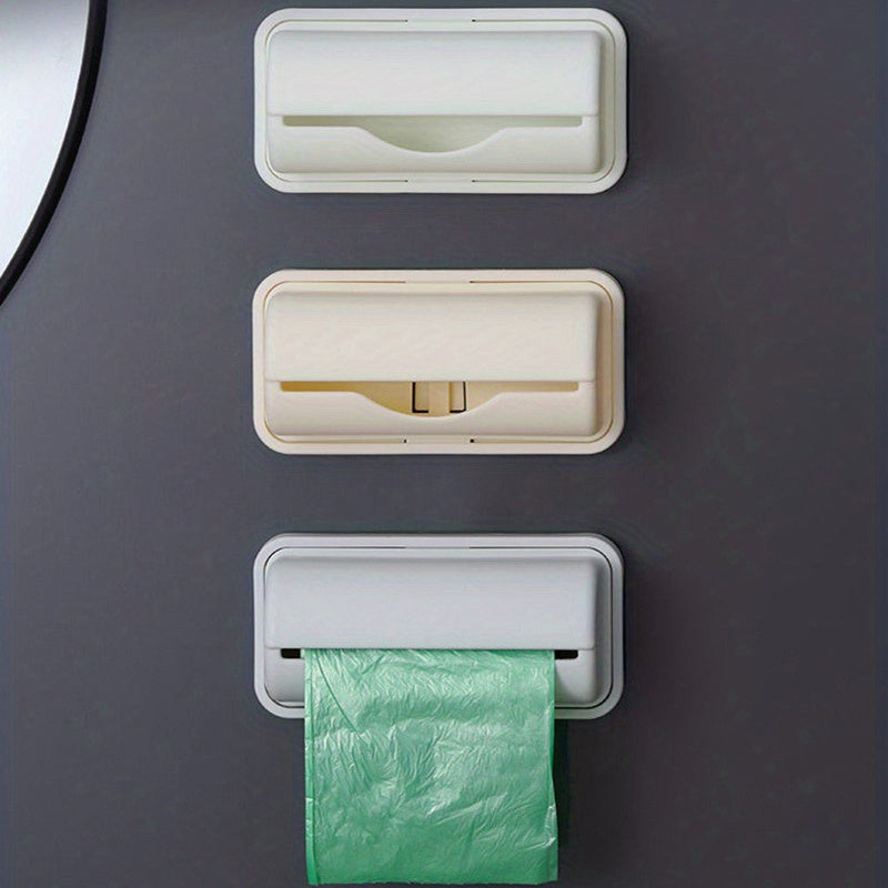 Wall-Mounted Trash Bag Dispenser for Kitchen and Bathroom Storage