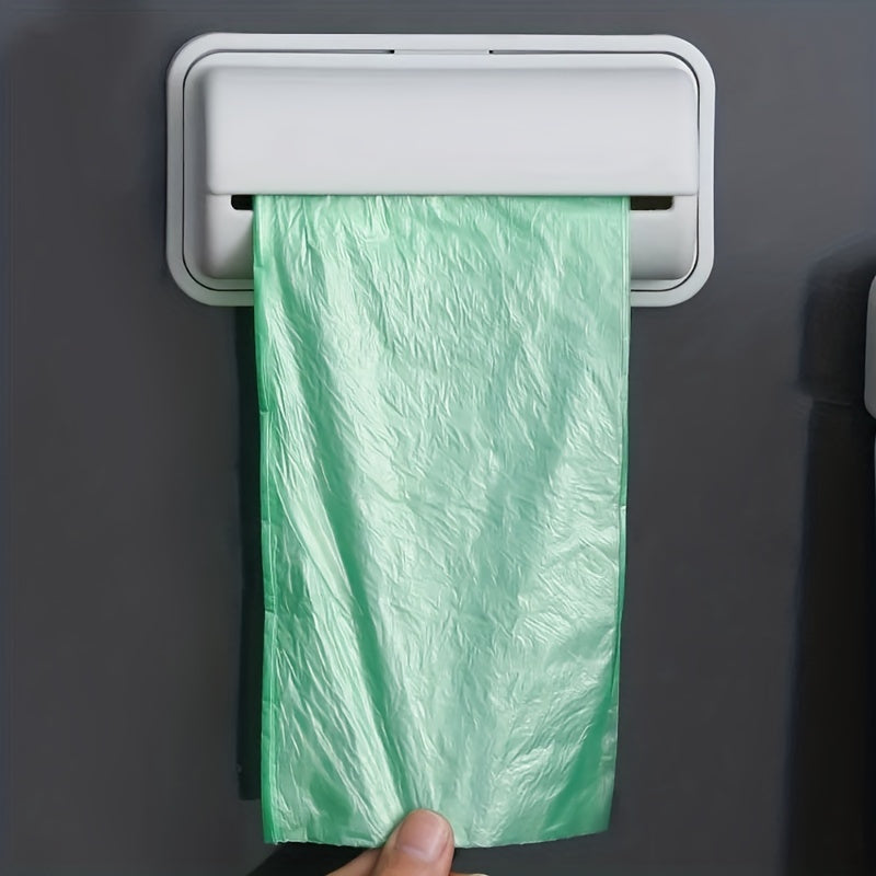 Wall-Mounted Trash Bag Dispenser for Kitchen and Bathroom Storage