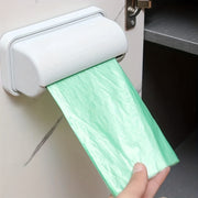 Wall-Mounted Trash Bag Dispenser for Kitchen and Bathroom Storage