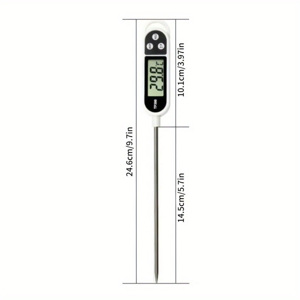 Stainless Steel Digital Food Thermometer with Probe for BBQ Cooking Baking Celsius Fahrenheit