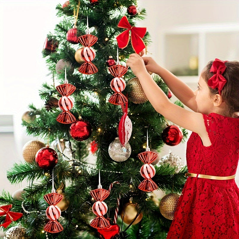 4 ta shirinlik shaklidagi eshik osma pandantlar to'plami, har biri 11.51 sm o'lchamda. Uy bezatish uchun mukammal va Rojdestvo daraxti, pech, bayramlar va umumiy uy dekoratsiyasi uchun Rojdestvo bezaklari sifatida ishlatiladi.