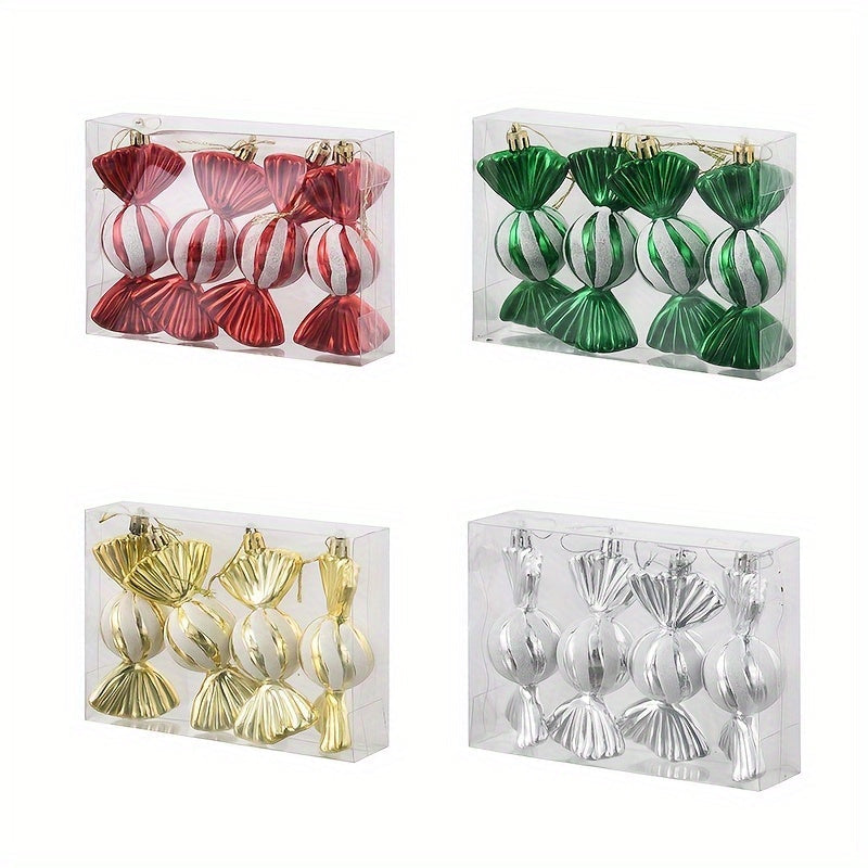 4 ta shirinlik shaklidagi eshik osma pandantlar to'plami, har biri 11.51 sm o'lchamda. Uy bezatish uchun mukammal va Rojdestvo daraxti, pech, bayramlar va umumiy uy dekoratsiyasi uchun Rojdestvo bezaklari sifatida ishlatiladi.