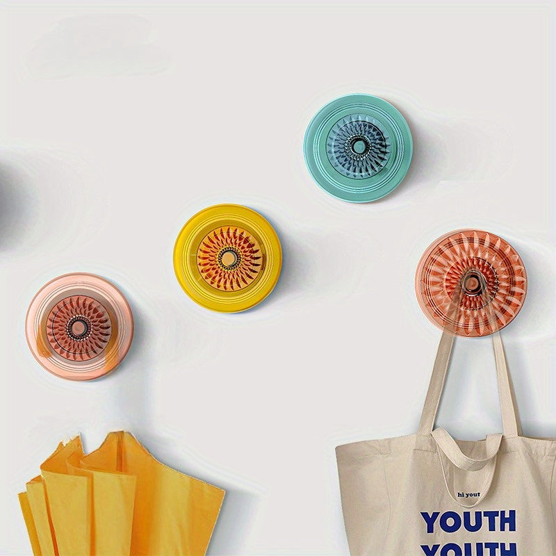 No-Drill Wall Hook for Coats Hats Towels Adhesive Bathroom Kitchen Storage