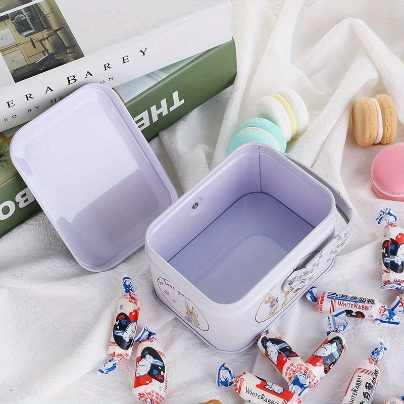 Vintage Metal Storage Tin for Candy Cookies and Gifts Durable Organizer