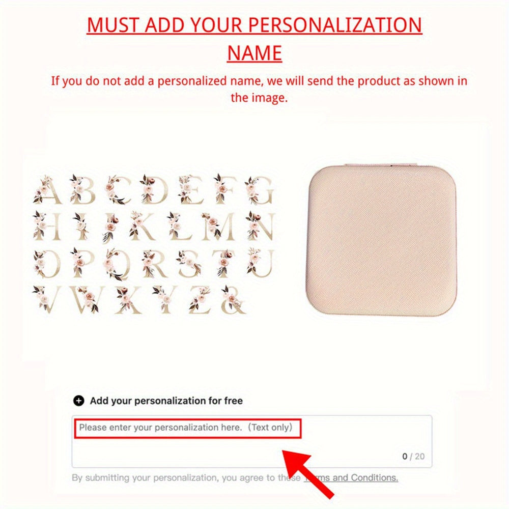 Женская шкатулка для украшений с цветочным узором из PU-кожи, органайзер для хранения, подарок