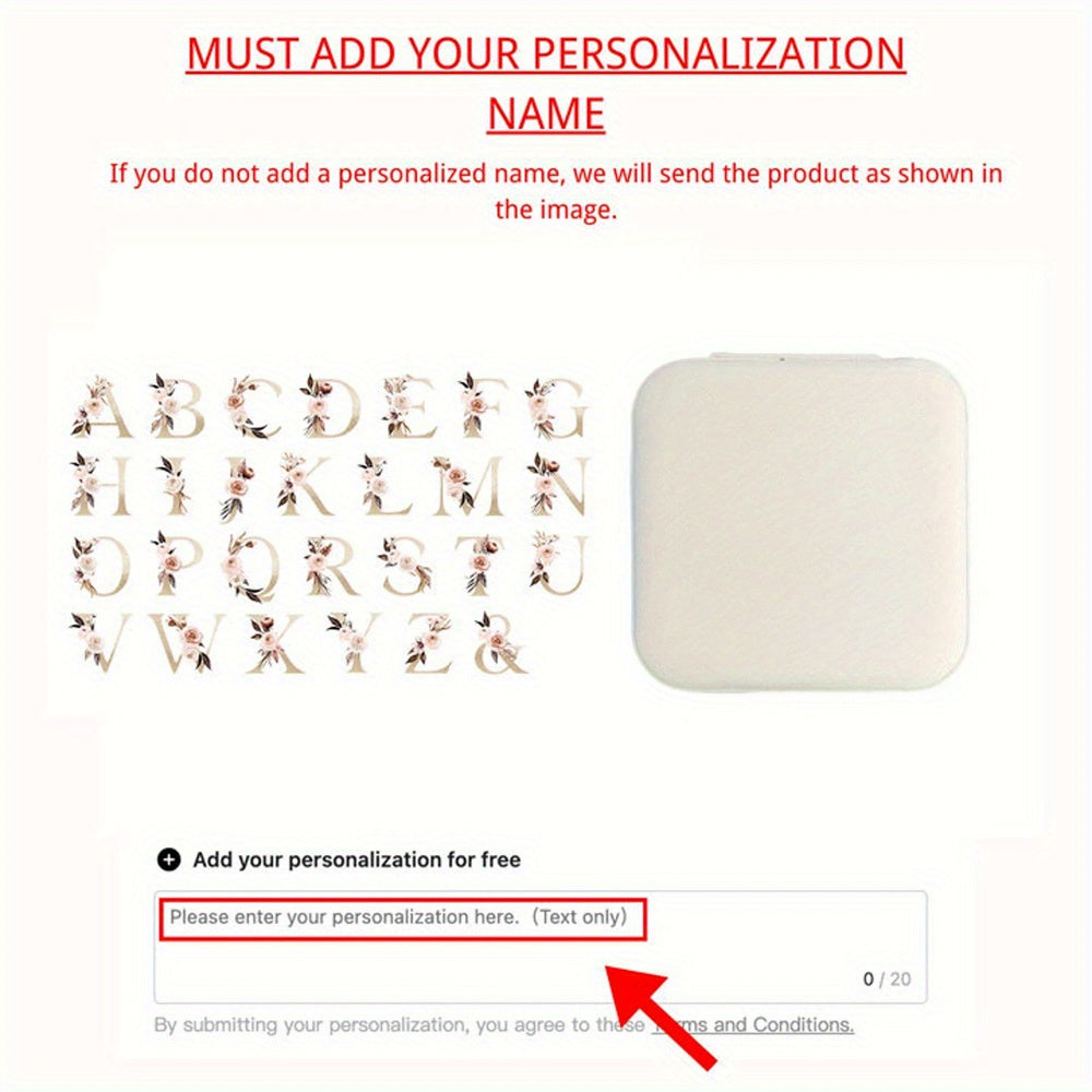 Женская шкатулка для украшений с цветочным узором из PU-кожи, органайзер для хранения, подарок