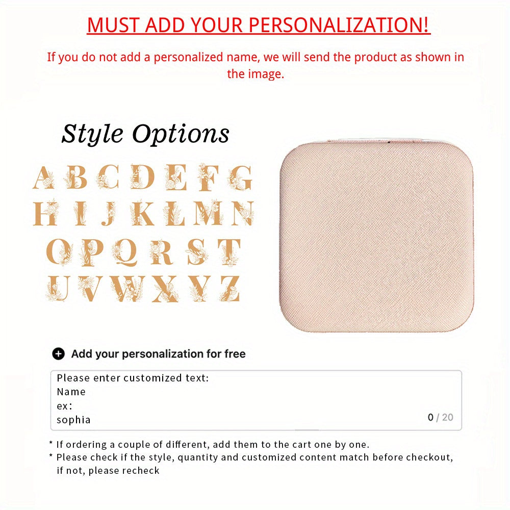 Персонализированная шкатулка для цветов из кожи для женщин, хранение колец, серег, браслетов