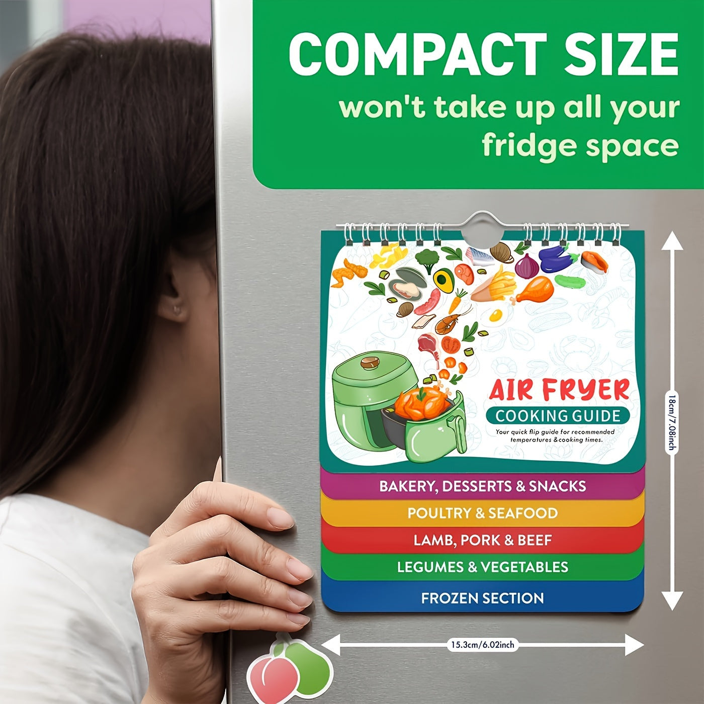 Havo fritöz pressli qozon pishirish qoʻllanmasi retseptlar magnitlar oshxona konvertlari