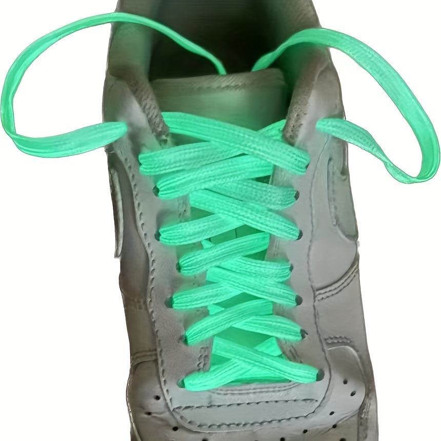 Unisex Fluorescent Luminous Shoelaces for Sports and Basketball Shoes, Bright Colors, Thickened 4/8 Pcs