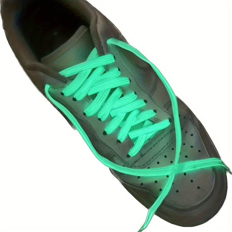 Unisex Fluorescent Luminous Shoelaces for Sports and Basketball Shoes, Bright Colors, Thickened 4/8 Pcs