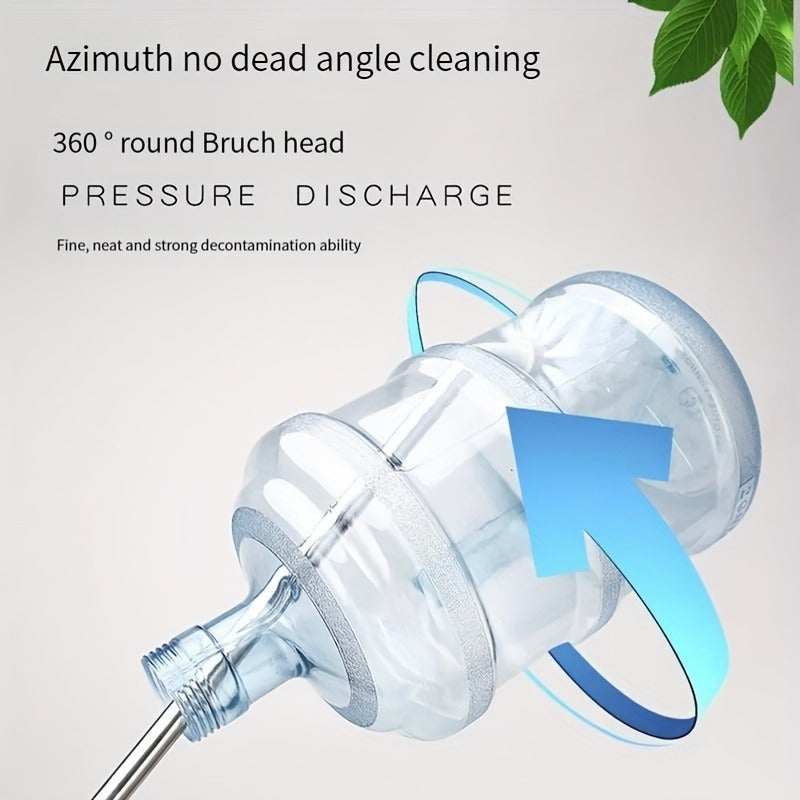 Cepillo de limpieza para botella de agua con mango largo y rotación de 360°