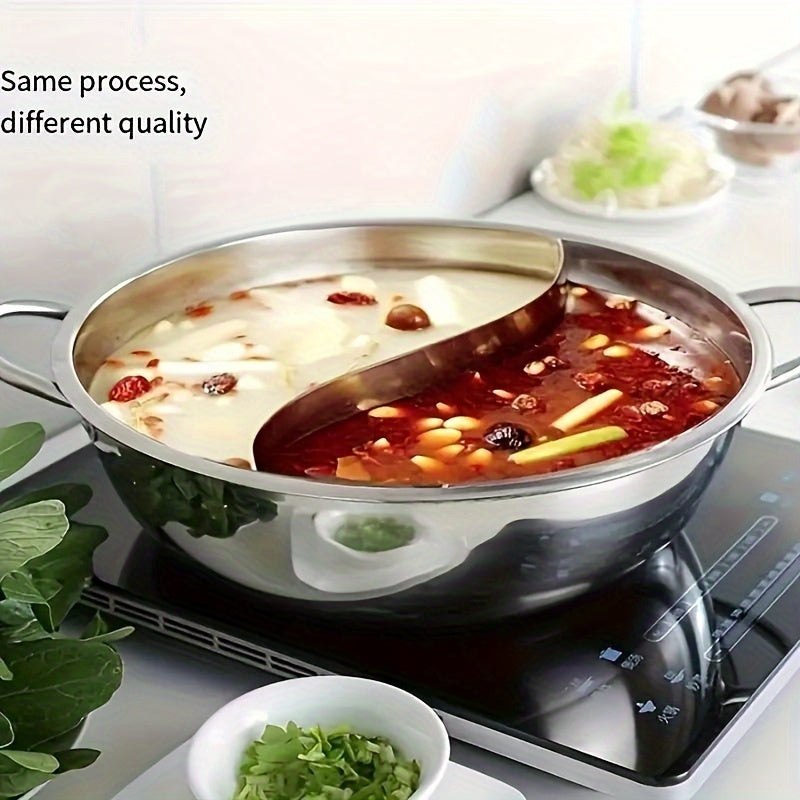 Olla de acero inoxidable multiusos para hot pot, fideos, vitrocerámica, gas