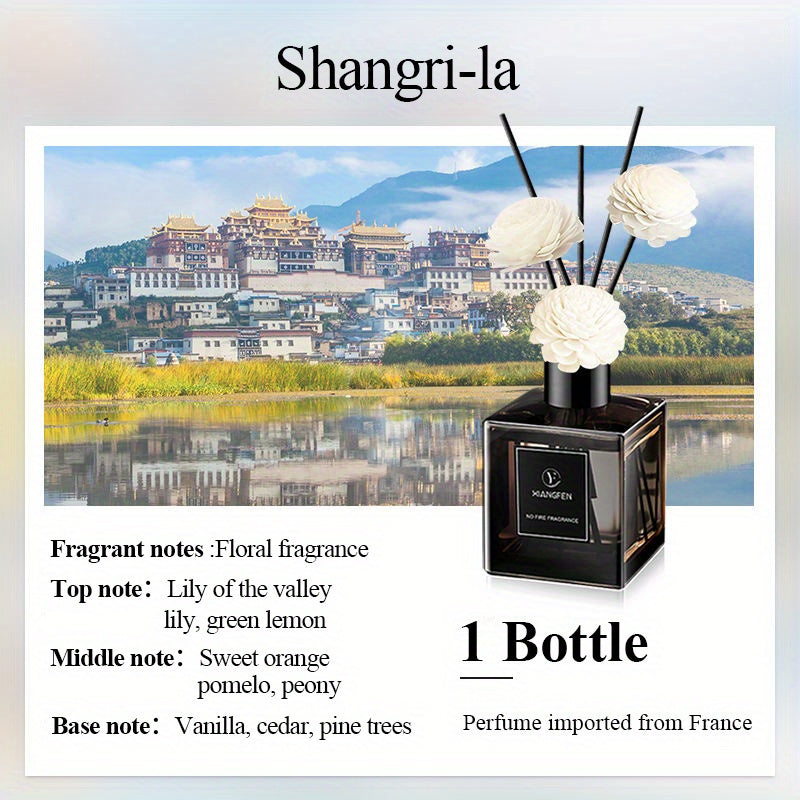 Glass Reed Diffuser Set 1.69oz Home Fragrance for Living Room Bedroom