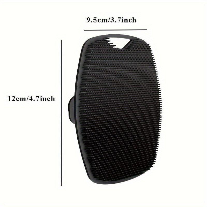 Men's Silicone Body Scrubber Exfoliating Shower Brush Non-Slip Handle Bubble-Free