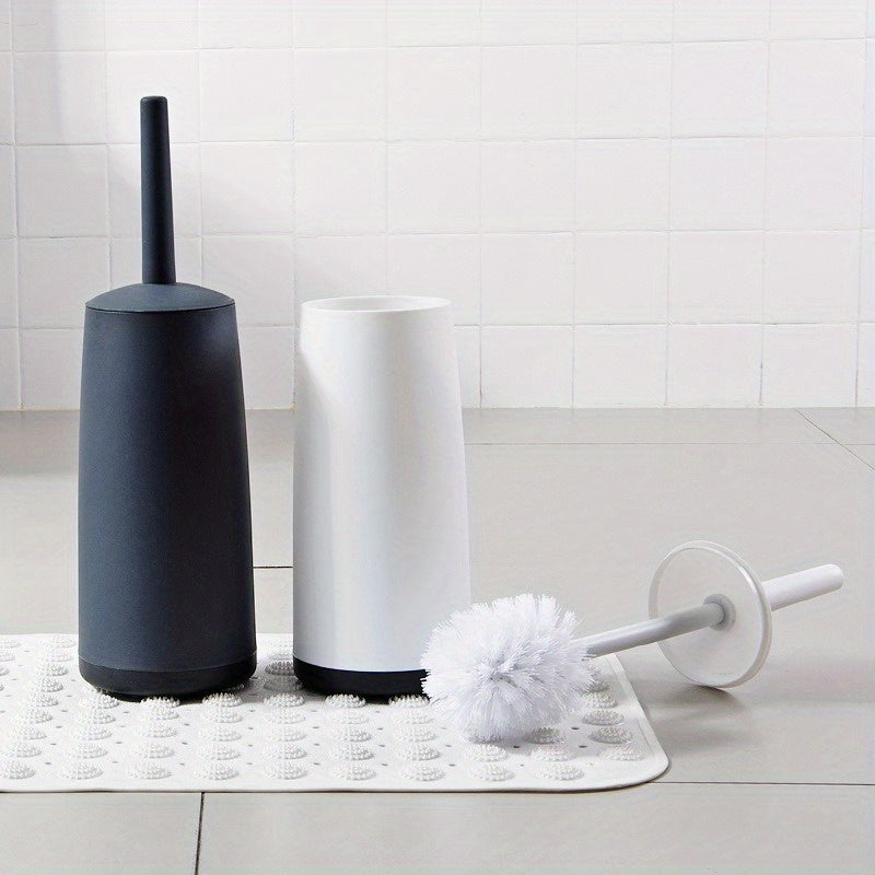 Contemporary Japanese Toilet Brush Set with Holder, Effortless Bathroom Cleaning