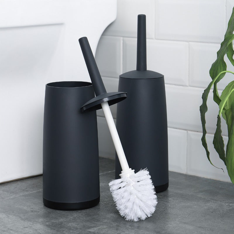 Contemporary Japanese Toilet Brush Set with Holder, Effortless Bathroom Cleaning