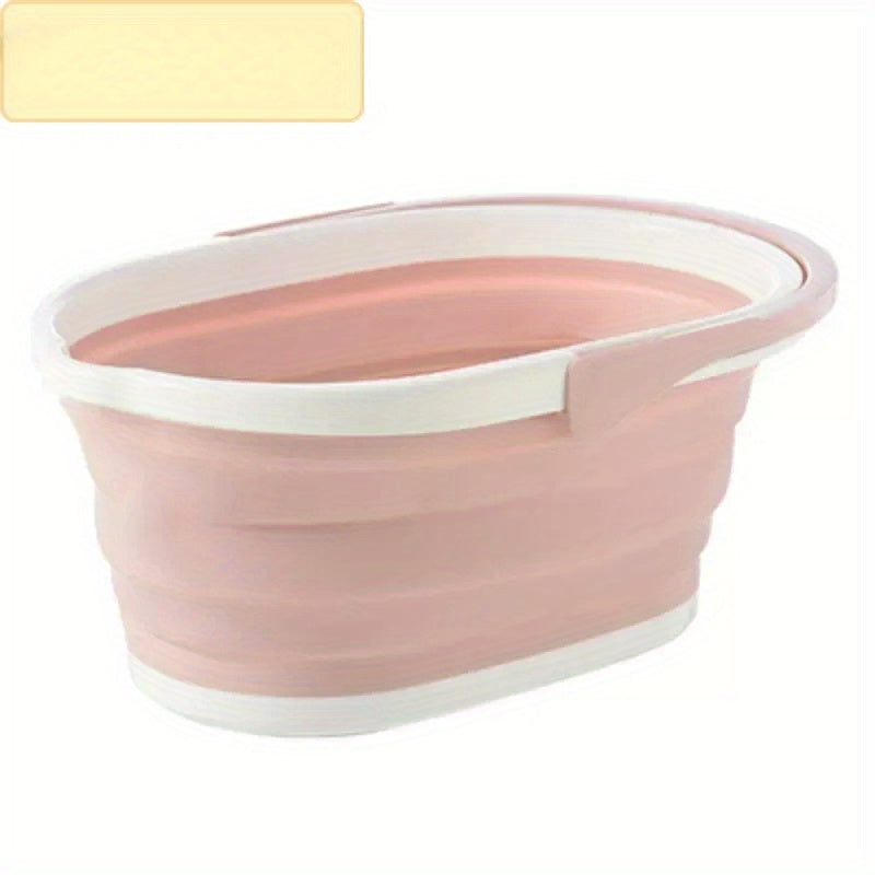 Collapsible Laundry Hamper with Sturdy Plastic Construction for Home and Travel Use