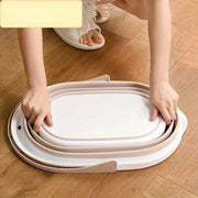 Collapsible Laundry Hamper with Sturdy Plastic Construction for Home and Travel Use