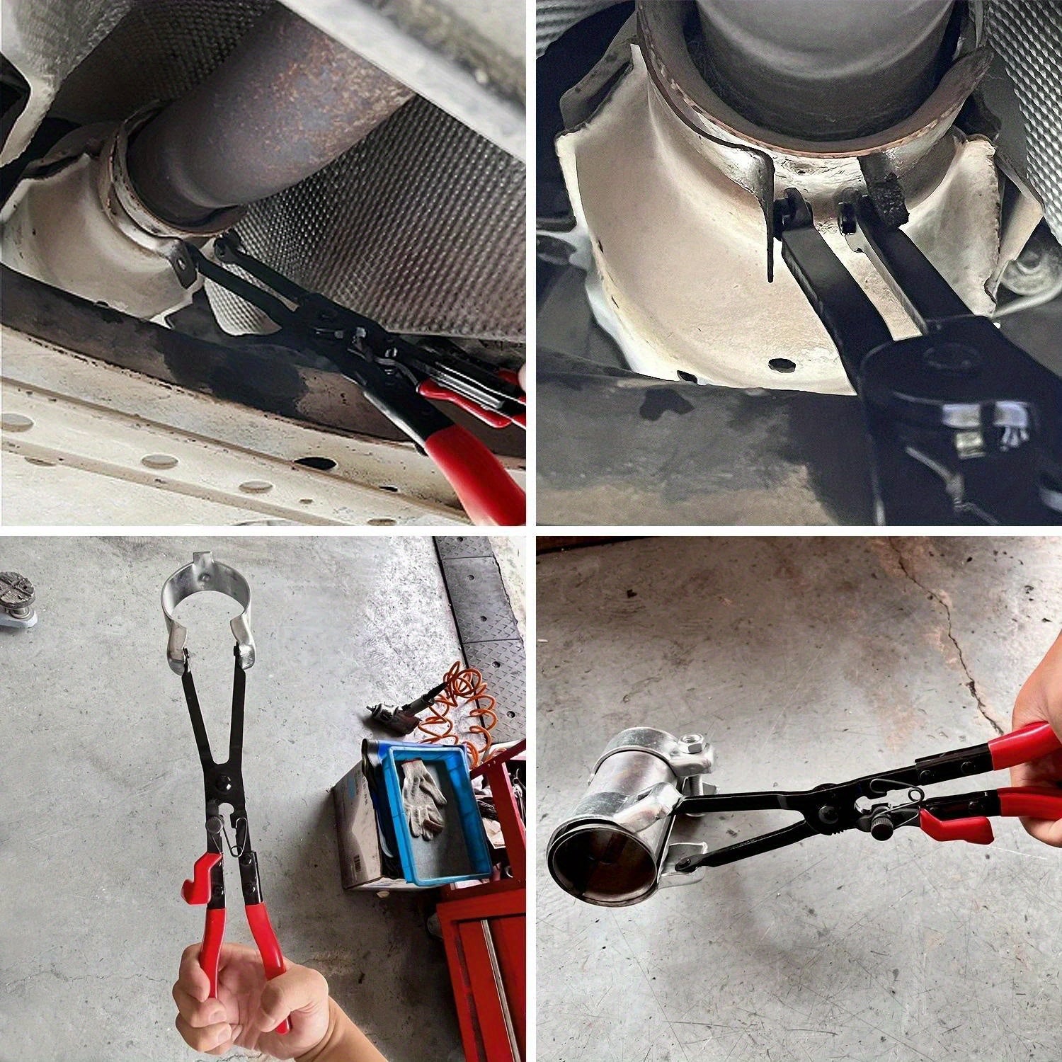 Car Exhaust Pipe Clamp Removal Pliers Auto Repair Spreading Tool