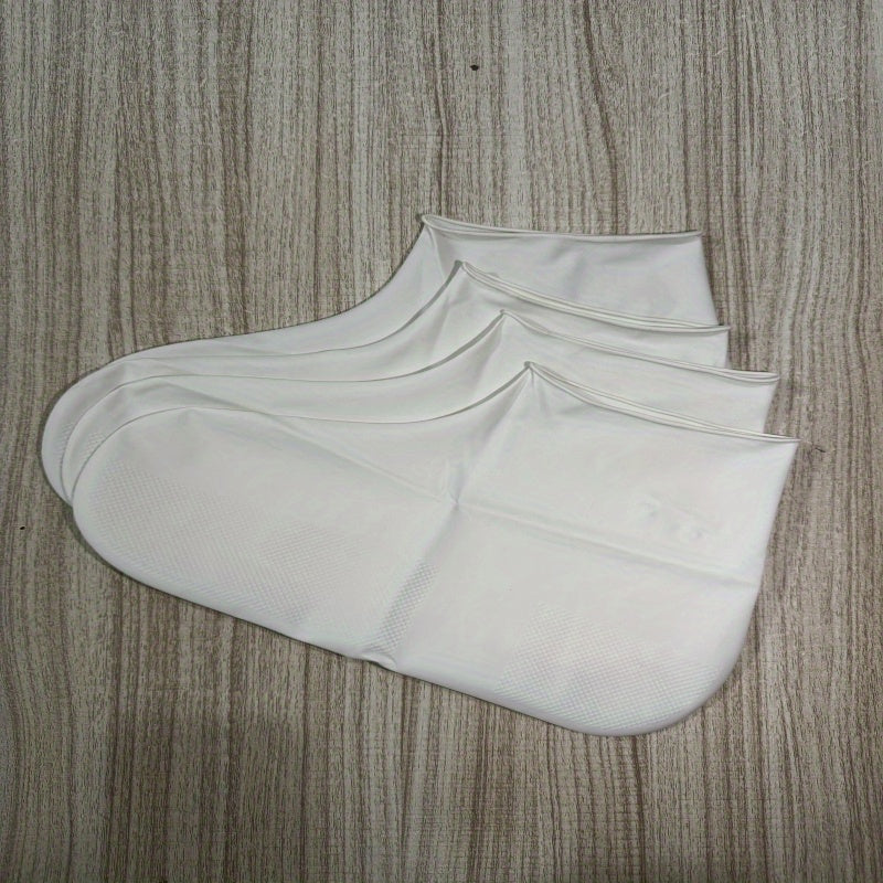 Unisex Waterproof Latex Rain Boots Shoe Covers Reusable Durable Multiple Colors