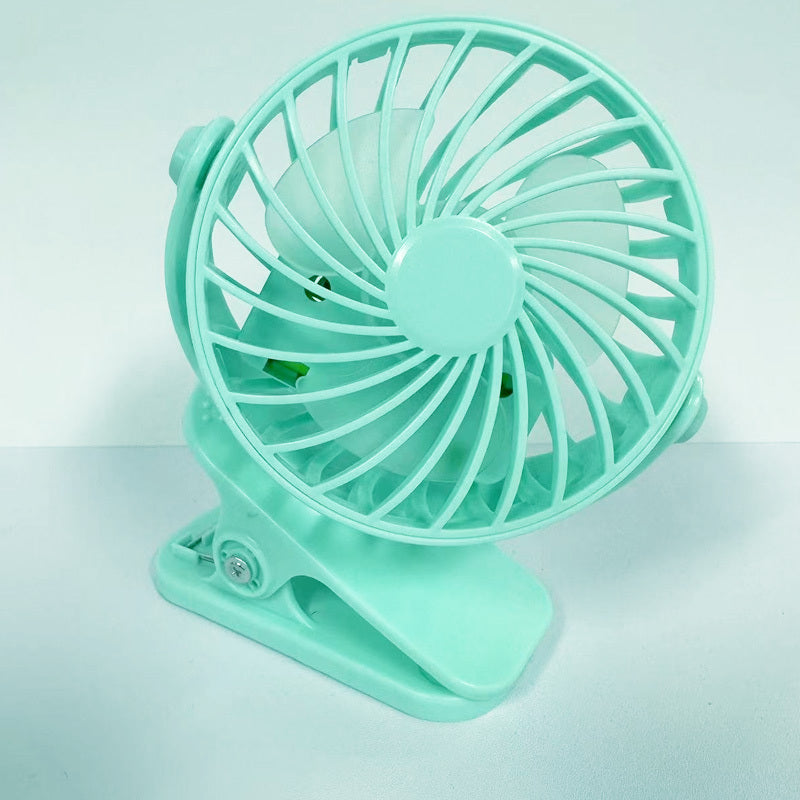 Mini Portable USB Clip Fan with Charging, Desktop and Wall Mount, Small Electric Fan