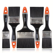 6-Piece Paint Brush Set with Tapered Bristles and Durable Handles for Walls Cabinets Fences