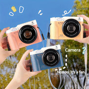 USB Rechargeable Neck Fan with 3 Speeds, Colorful Lighting, Portable Cooling