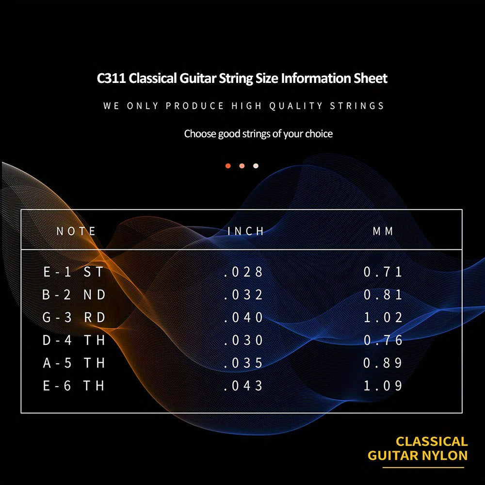 Classical Guitar Strings Silver Plated Copper Nylon Coated