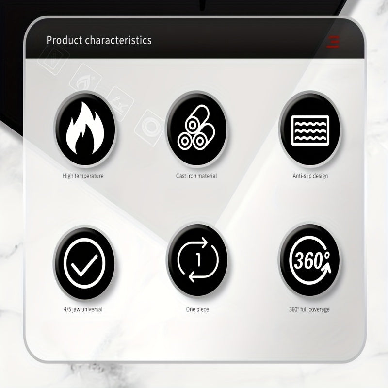 Non-Slip Qozon Temir Gaz Pechka Qozon Turg'ichi Oshxona Pechkasi Uchun, Kichik Qozonlar va Sut Qozonlari Uchun Mukammal. Oshxonada Pishirish Uchun Ideal Qozon To'plami.