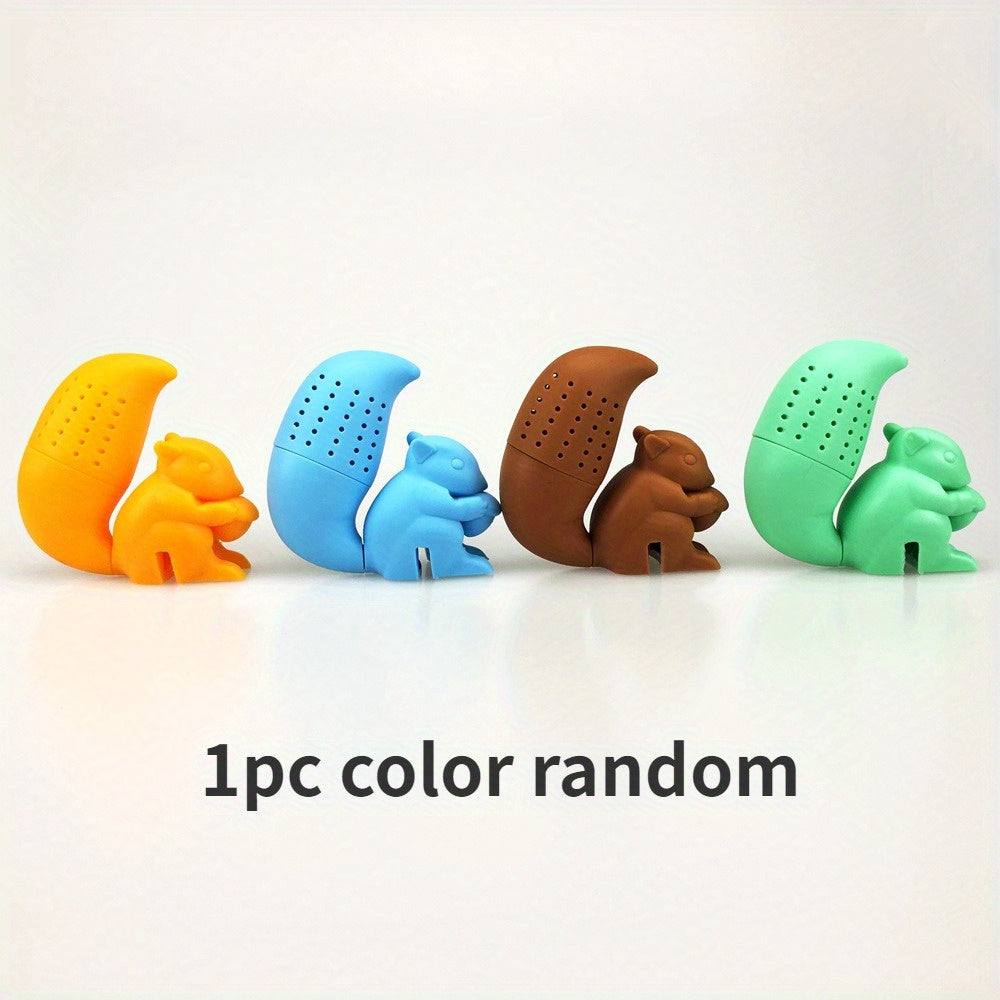 Silicone Squirrel Tea Infuser Reusable Animal Tea Strainer for Holidays