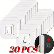 10 пар невидимых бесследных клеящихся крючков для стен для ванной комнаты, кухни, спальни, хранения