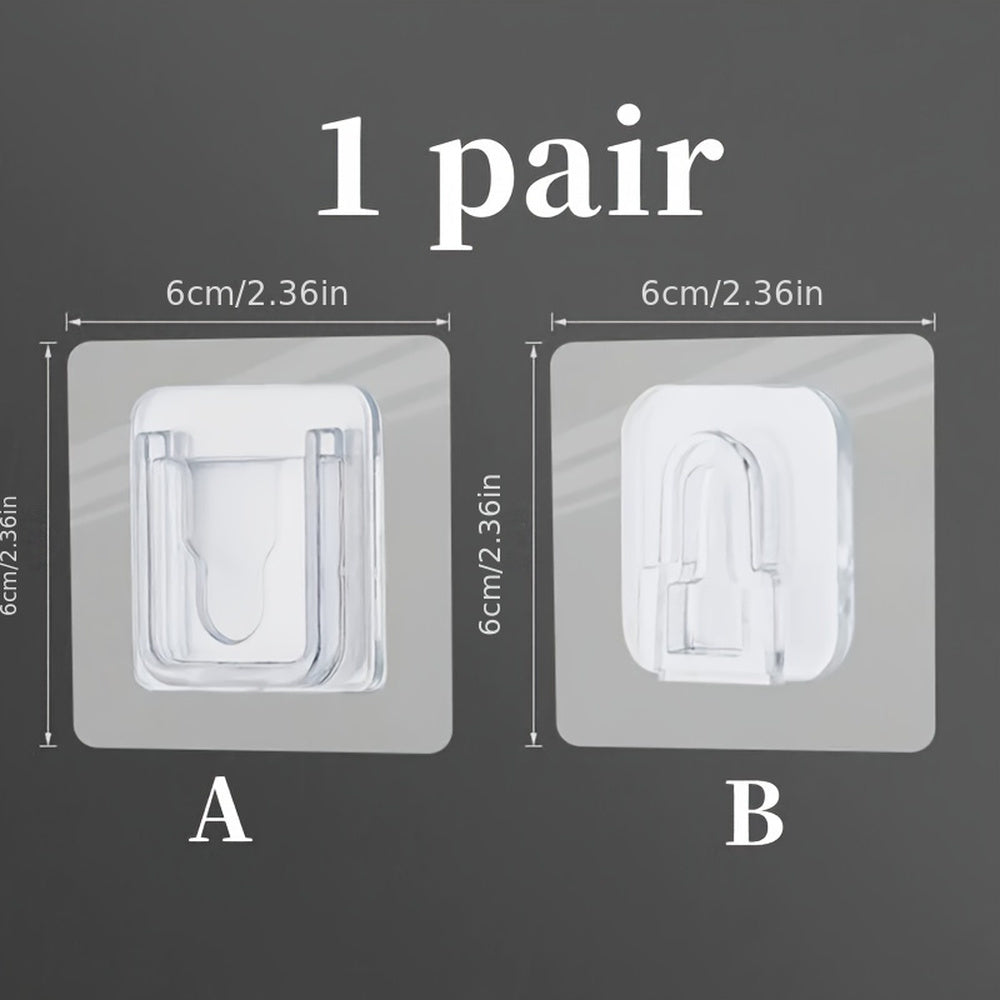 10 juft ko'rinmas, izsiz yopishqoq devor tokchalari, hammom, oshxona, yotoqxona uchun saqlash