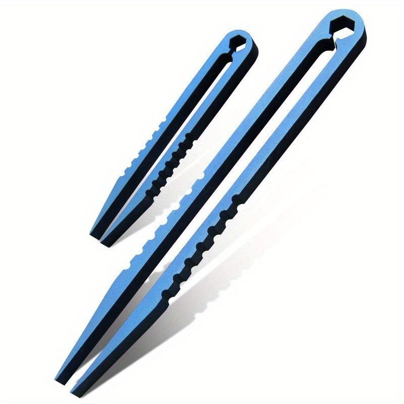 Мини-набор пинцетов из титанового сплава для кемпинга, активного отдыха, путешествий, портативный, 2 шт.