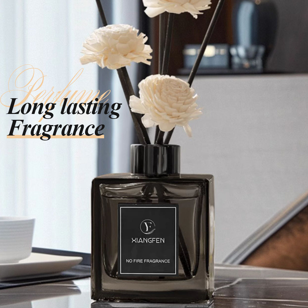 50ml Black Glass Aromatherapy Diffuser with Long-Lasting Fragrance for Bathrooms and Bedrooms