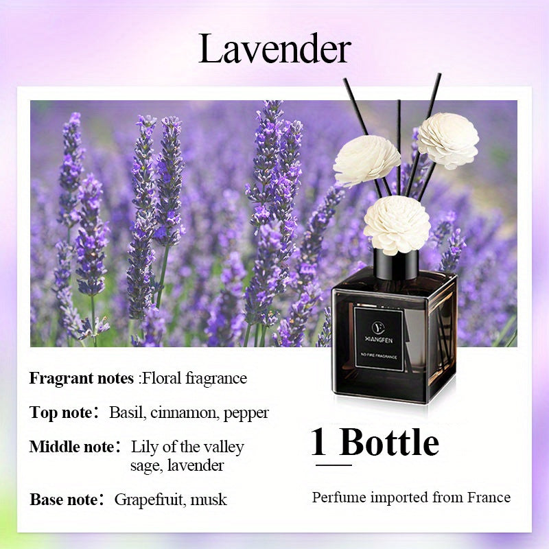 50ml Black Glass Aromatherapy Diffuser with Long-Lasting Fragrance for Bathrooms and Bedrooms