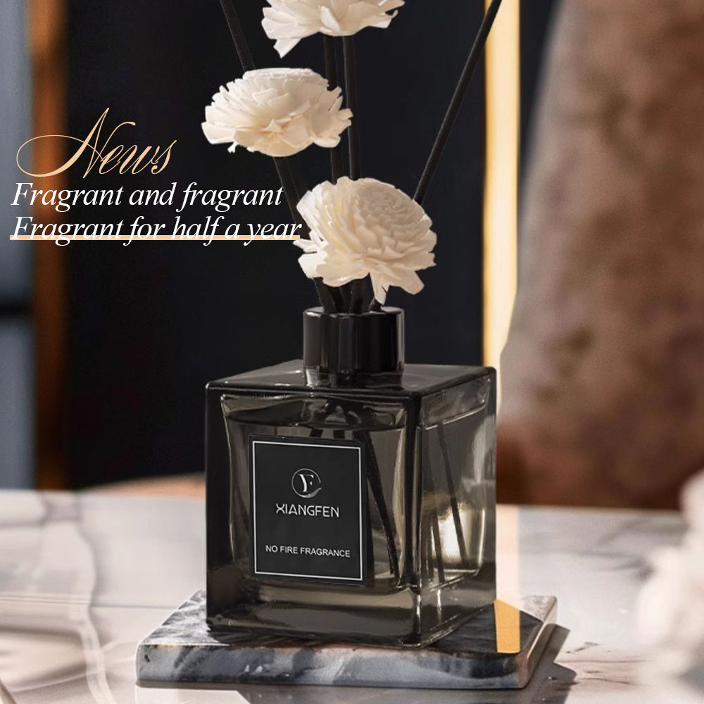 50ml Black Glass Aromatherapy Diffuser with Long-Lasting Fragrance for Bathrooms and Bedrooms