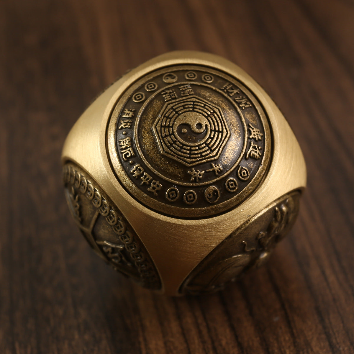 Brass Stress Relief Sphere for Prosperity and Good Fortune Yellow 14+