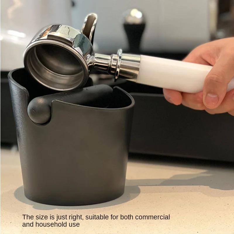 2pcs Espresso Knock Box Set Shock-Absorbent Anti-Slip Coffee Grind Dump Bin