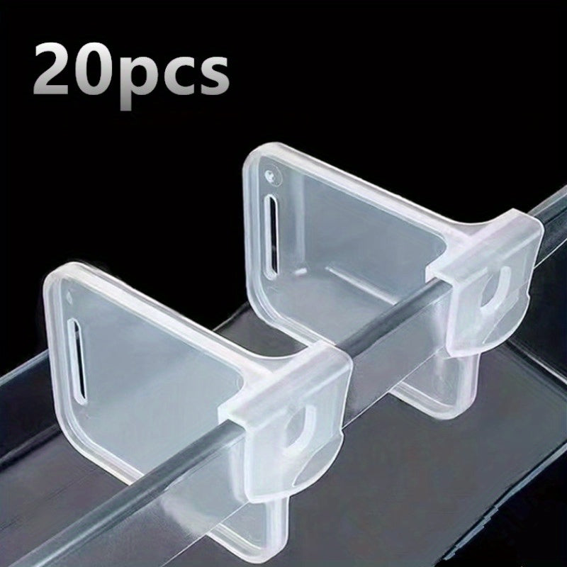 Adjustable Refrigerator Organizer Clips Set of 20 Snap-On Storage Dividers for Fridge Organization