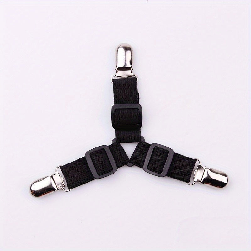 Adjustable Bed Sheet Clips with 3-Head Design Non-Slip Grip Secure Fitting