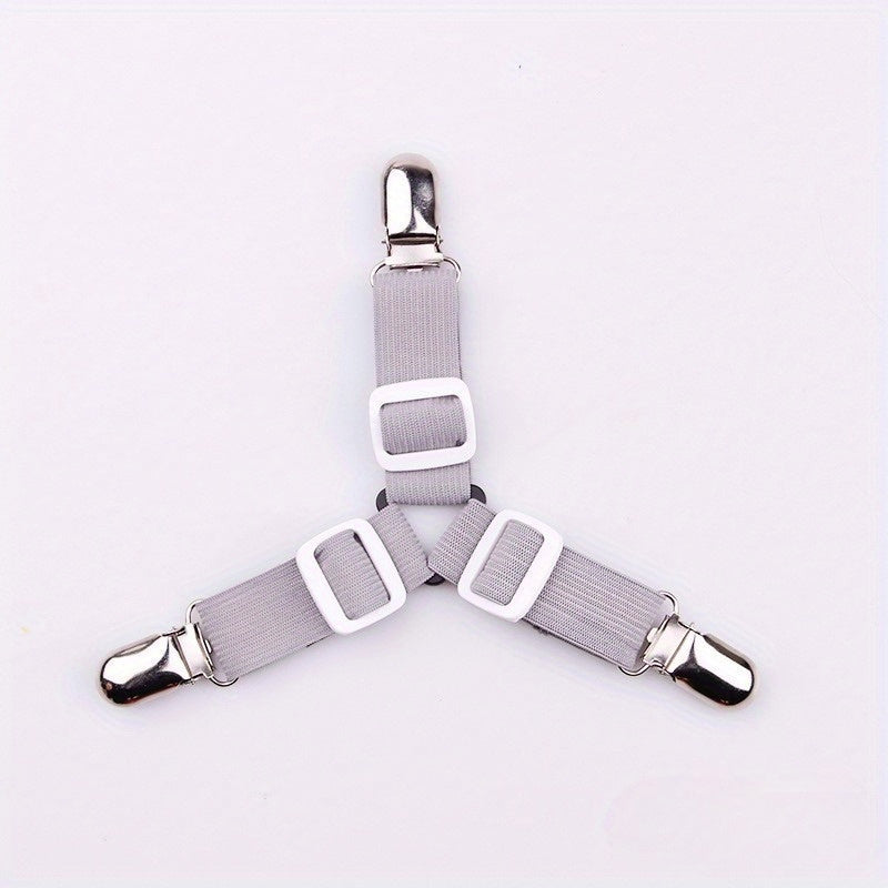 Adjustable Bed Sheet Clips with 3-Head Design Non-Slip Grip Secure Fitting