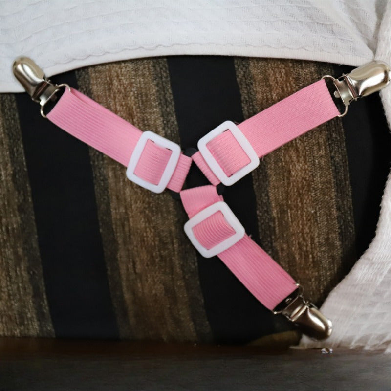 Adjustable Bed Sheet Clips with 3-Head Design Non-Slip Grip Secure Fitting