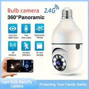 HD E27 WiFi Security Camera with Auto-Tracking Night Vision Two-Way Audio 1080P