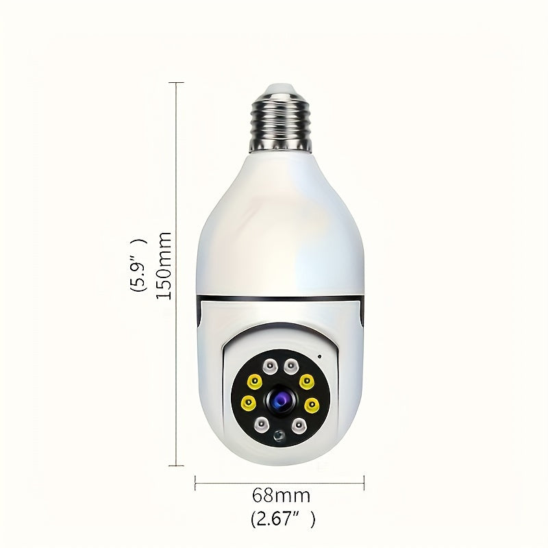 HD E27 WiFi Security Camera with Auto-Tracking Night Vision Two-Way Audio 1080P