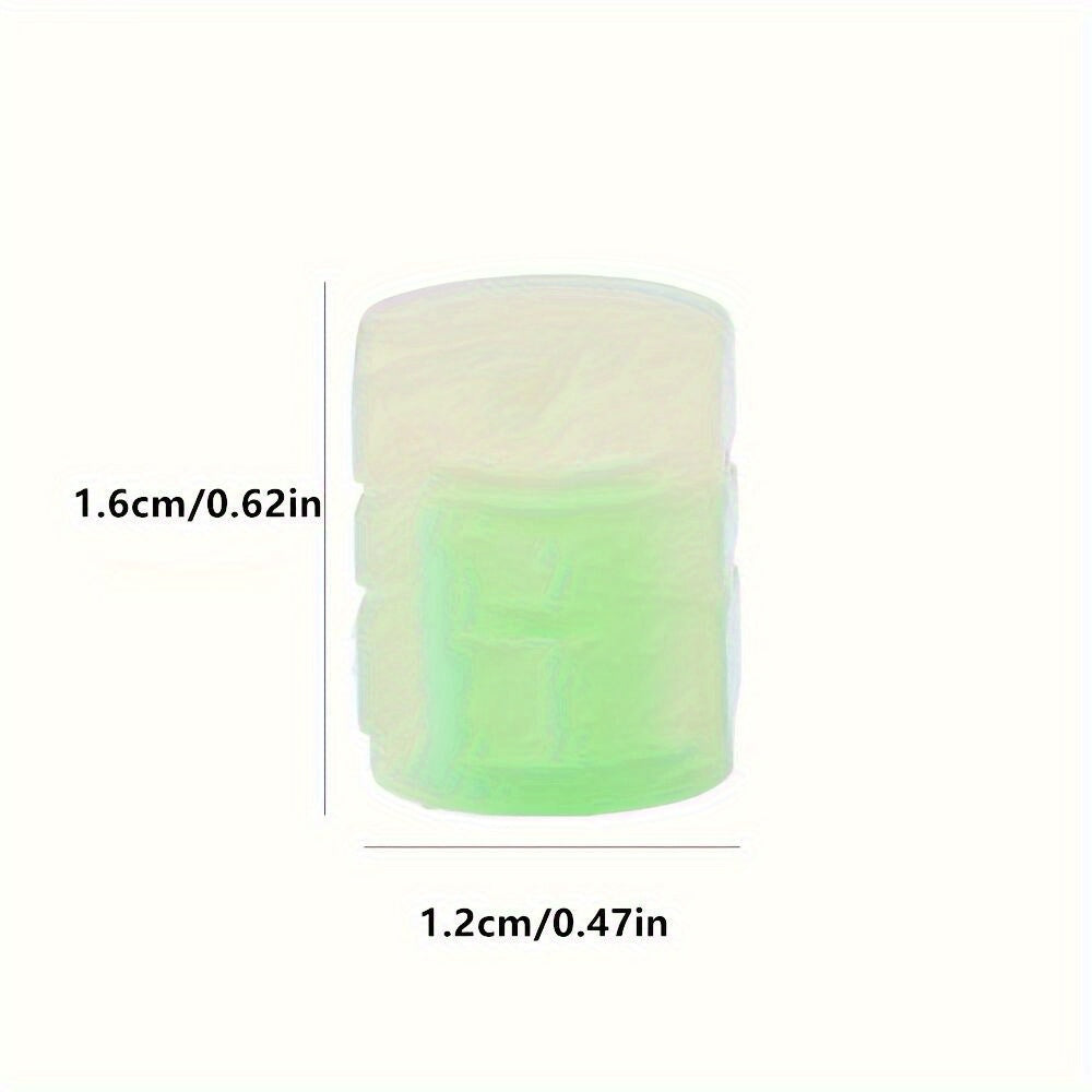 4 Pcs Glow-in-The-Dark Valve Caps Fluorescent Green Blue for Cars Bikes Motorcycles