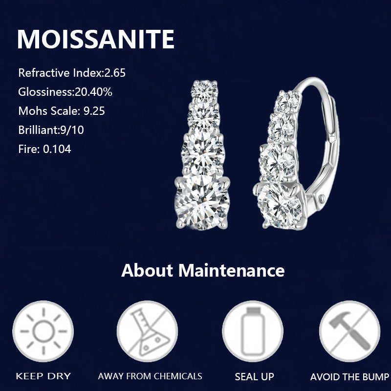 Ushbu ajoyib Moissanite stud sirg'alar bilan nafislik qo'shing, 1.72 karat umumiy og'irlikda vintage 18K oltin qoplamali joylashuvda. 925 sterling kumushdan tayyorlangan ushbu sirg'alar kundalik kiyish yoki maxsus tadbirlar uchun mukammaldir. O'ylangan