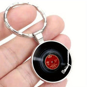 Retro Vinyl Record Turntable Keychain Alloy Music Lover Gift