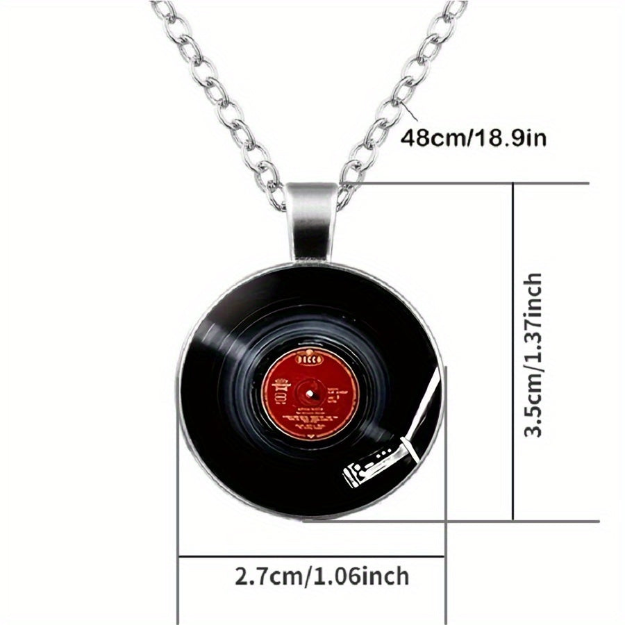 Retro Vinyl Record Turntable Keychain Alloy Music Lover Gift